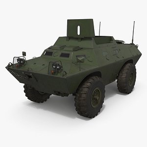 Cadillac Gage V-100 Armored Scout Vehicle with Interior Green