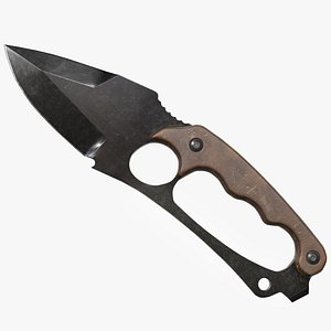 shark tooth knife aaa 3D model
