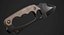 shark tooth knife aaa 3D model