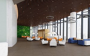3D Contemporary Corporate Lobby model