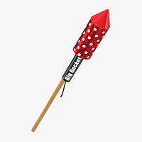 Red Firework Rocket