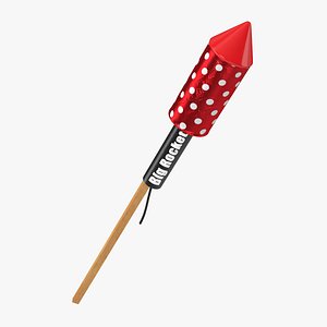 Red Firework Rocket