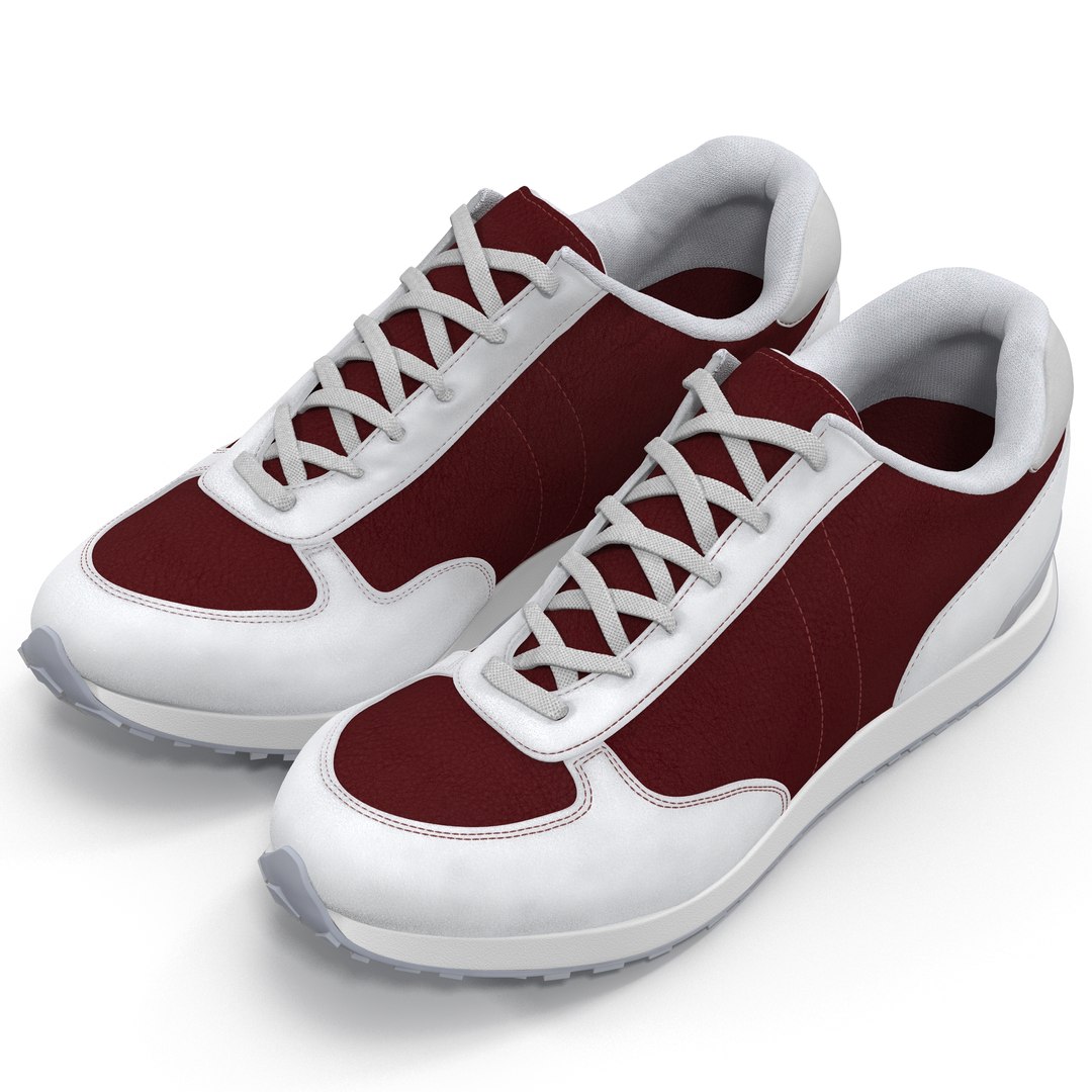 Sneakers 3 Red 3D Model 3D model preview
