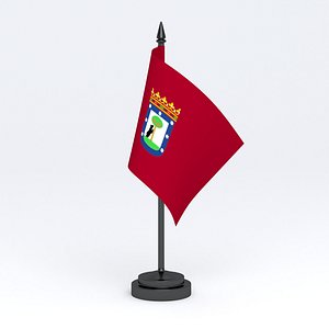 Table Flag Bandera de la ciudad de Madrid model
