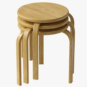 Stool Finnish Aalto 3D