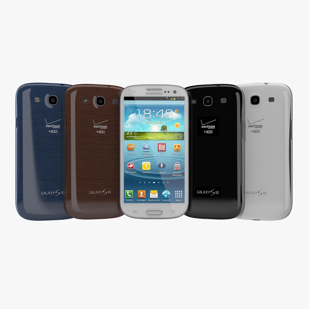 Samsung Galaxy S III 3D Models Set 3D model preview