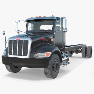 Peterbilt 337 Medium Duty Truck Base Black 3D model