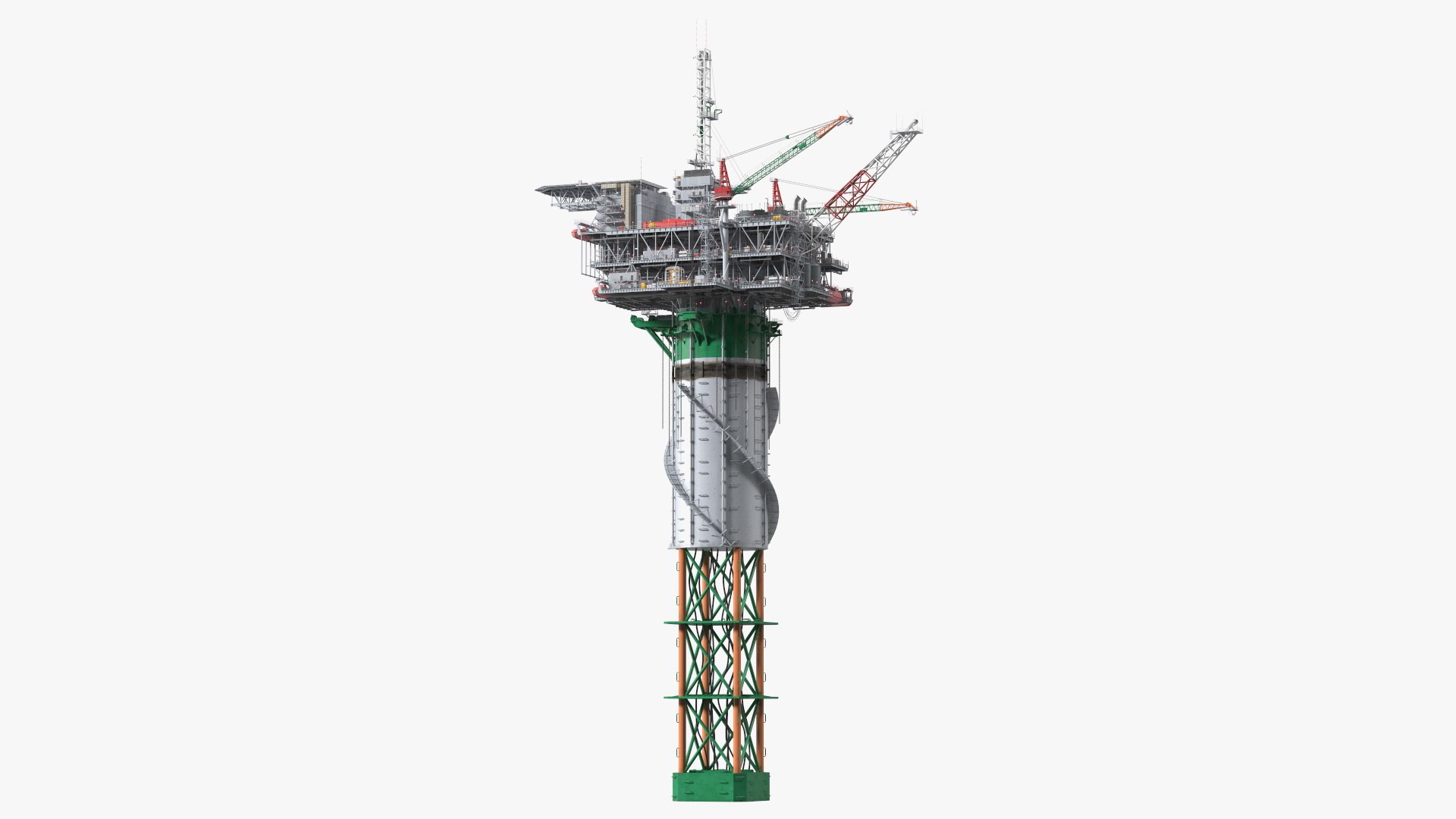 Spar Platform 3D model preview