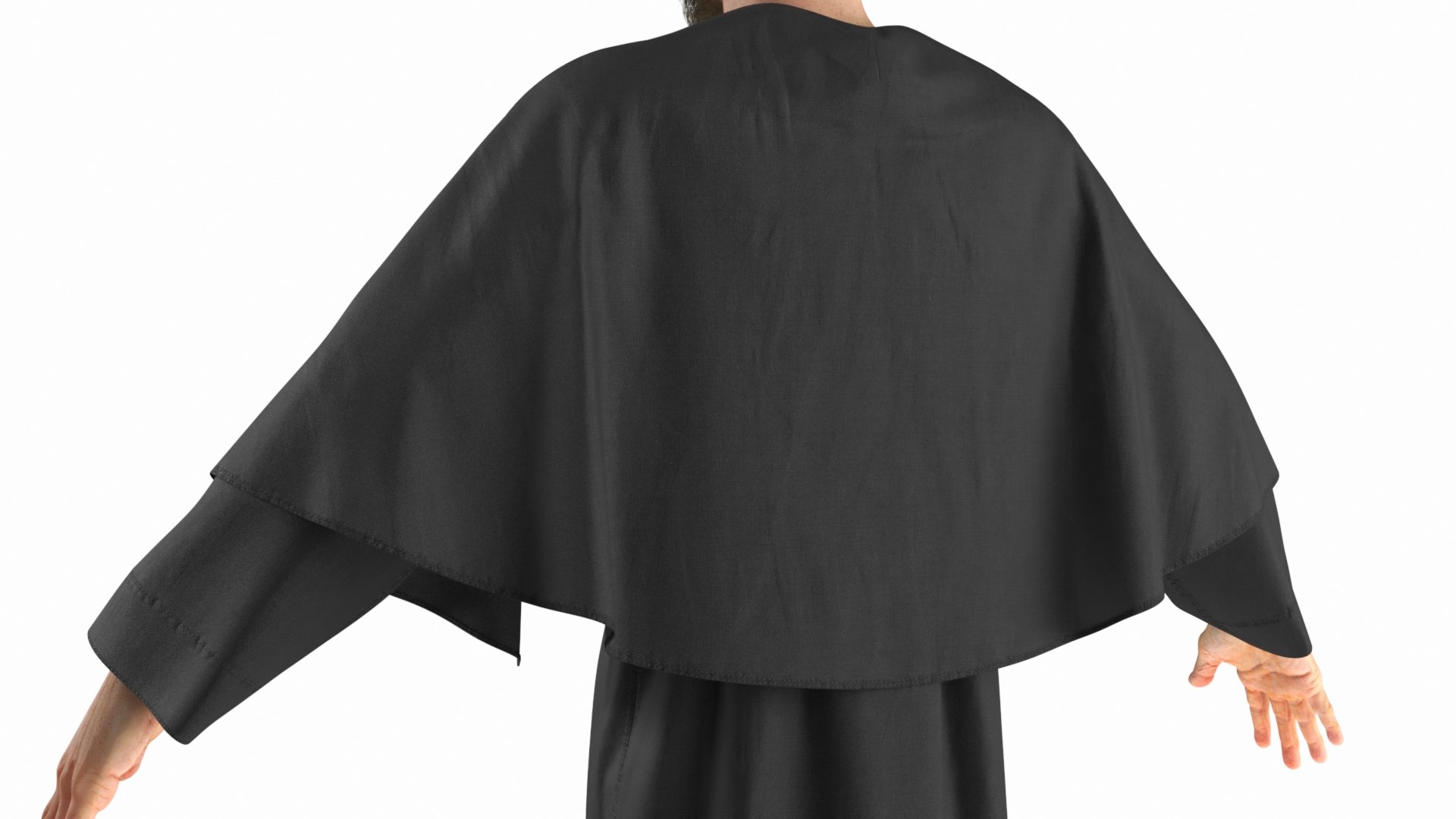 Man In Black Robe And Cape 3D Model - TurboSquid 2349812