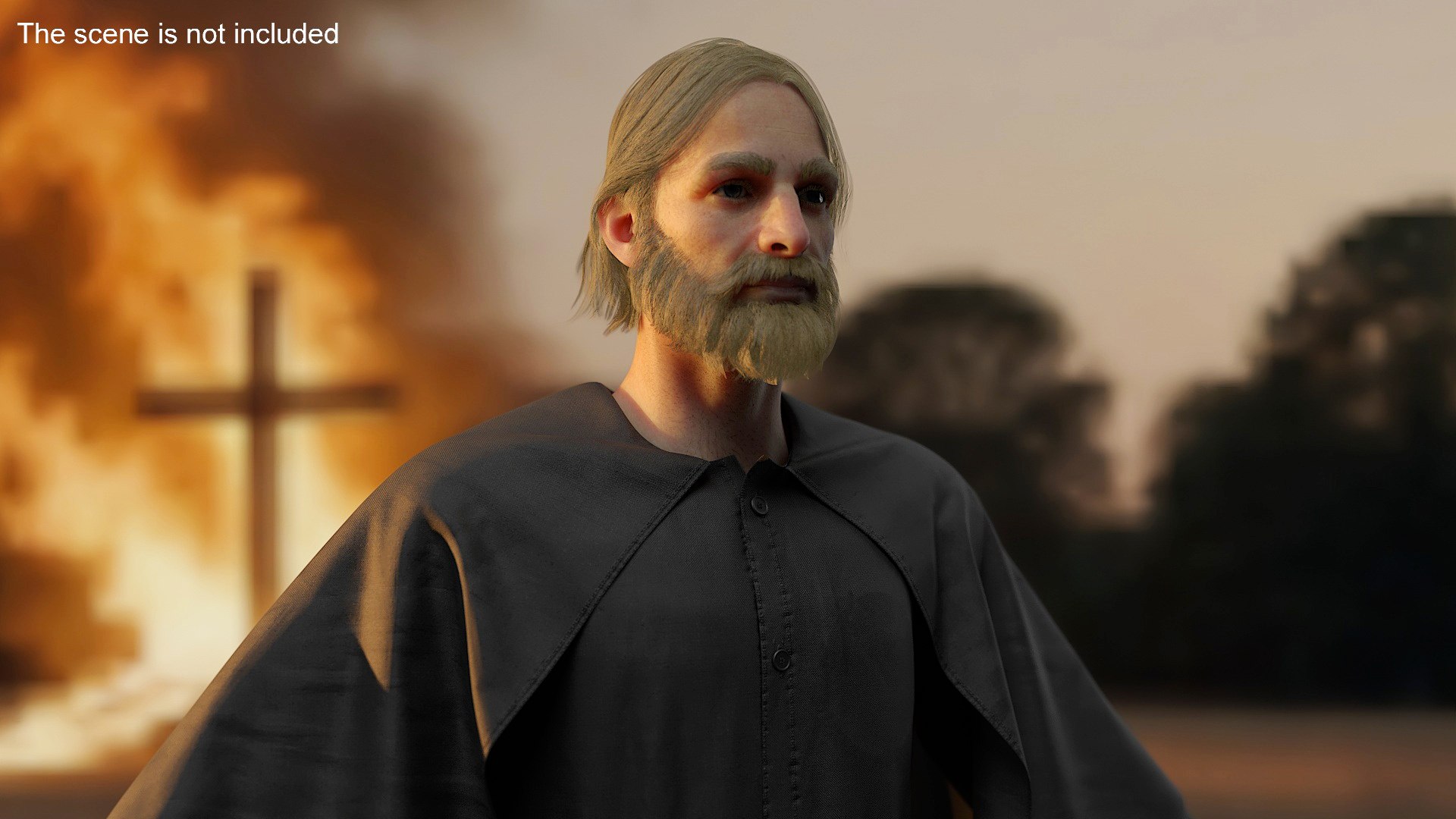 Man In Black Robe And Cape 3D Model - TurboSquid 2349812