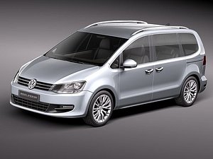 volkswagen sharan van 3d model