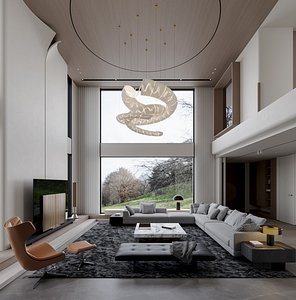 Villa living room model