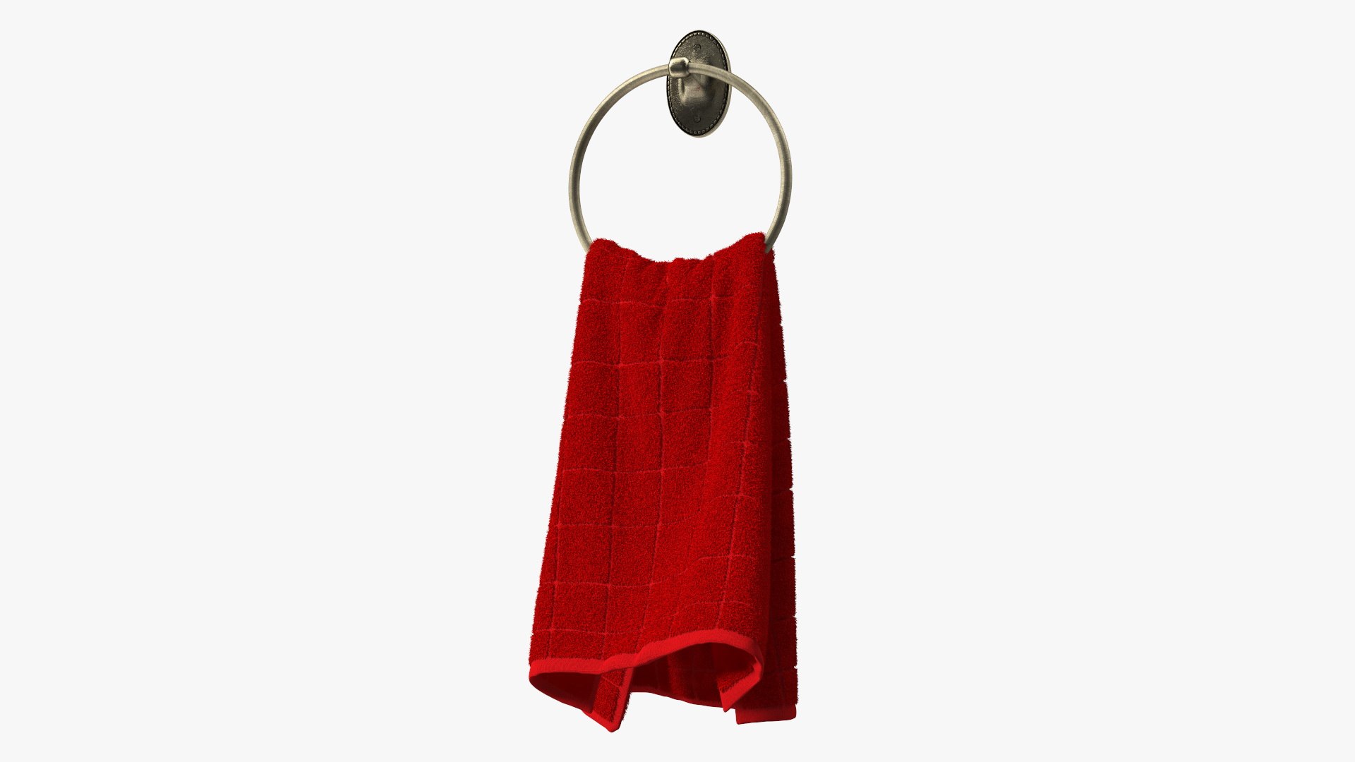 Hanging Hand Towel with Ring Holder Fur 3D model preview