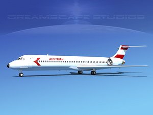 md-87 md-80s jet 3d model