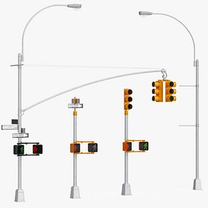 3D traffic light model