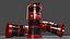 Granat Sci-Fi Czerwony model Model 3D