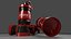 Granat Sci-Fi Czerwony model Model 3D