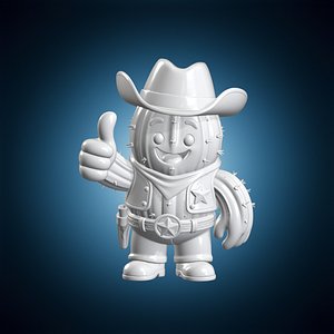 Thumbs Up Cactus 3D Print Model