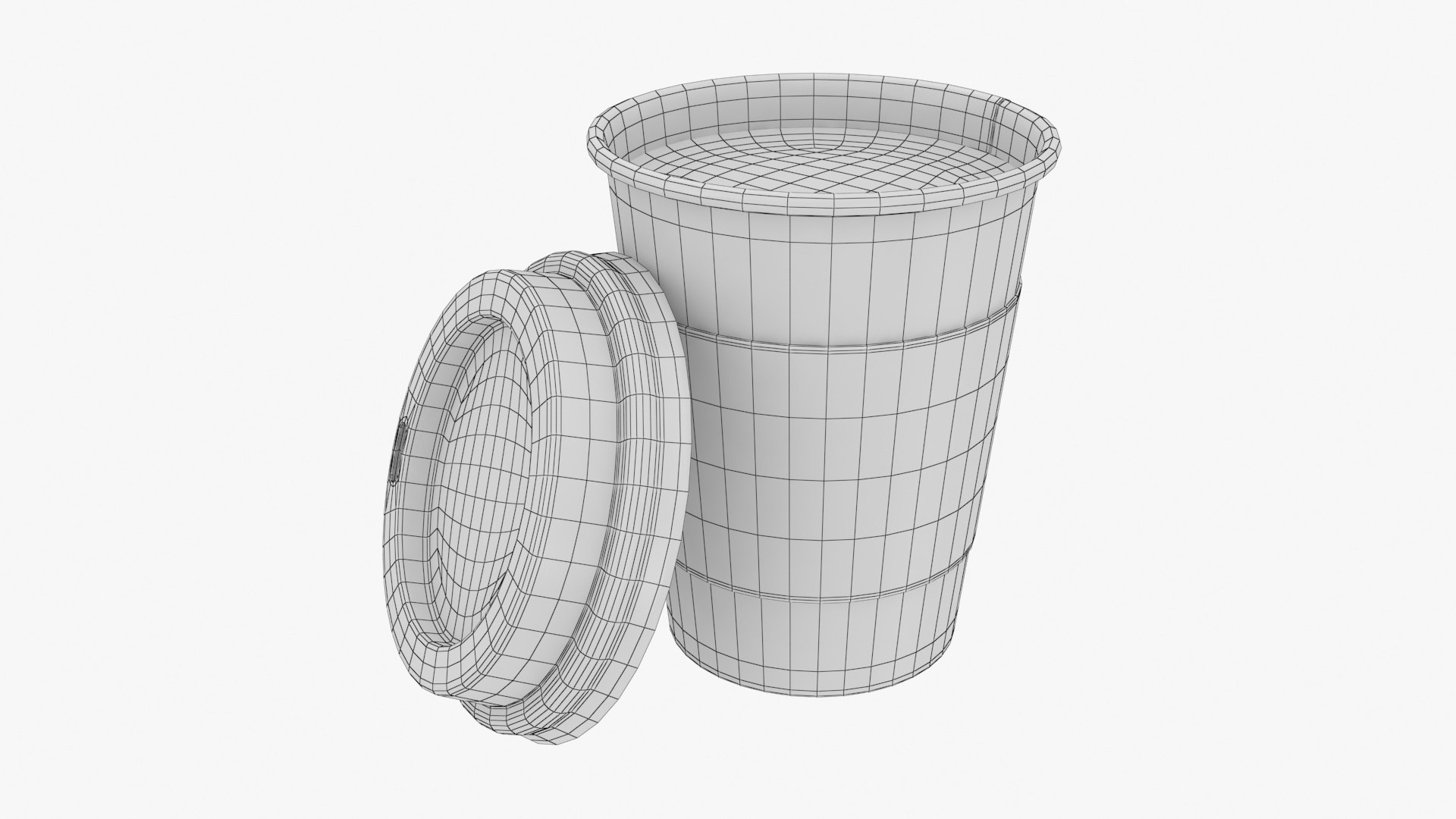 Paper Coffee Cup With White Lid 3D Model - TurboSquid 2197849