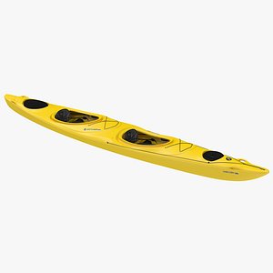 3d kayak 2 yellow model