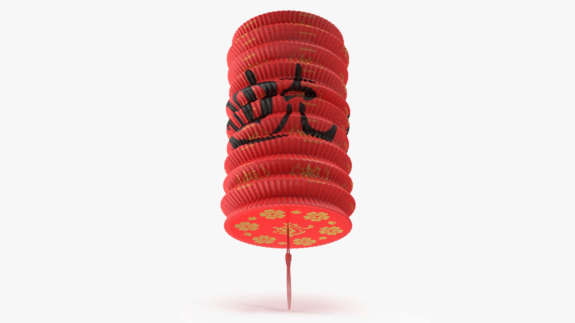 Red Chinese Lantern Large 3D model preview