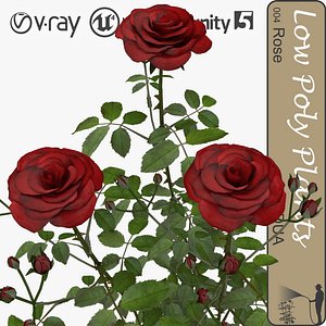 garden rose plants 004 3d max