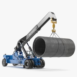 Mobile Reachstacker Nielsen NCN 180TH Lifting Concrete Pipe