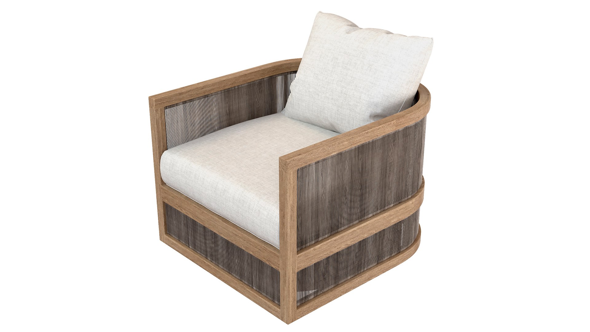 RH Capri Teak Swivel Lounge Chair 3D model - TurboSquid 1998540