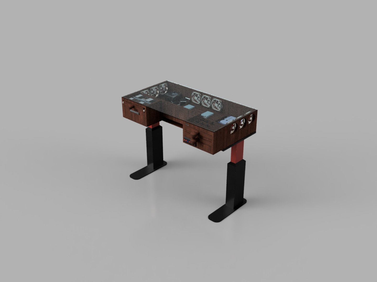 3D standing desk pc case TurboSquid 1624335