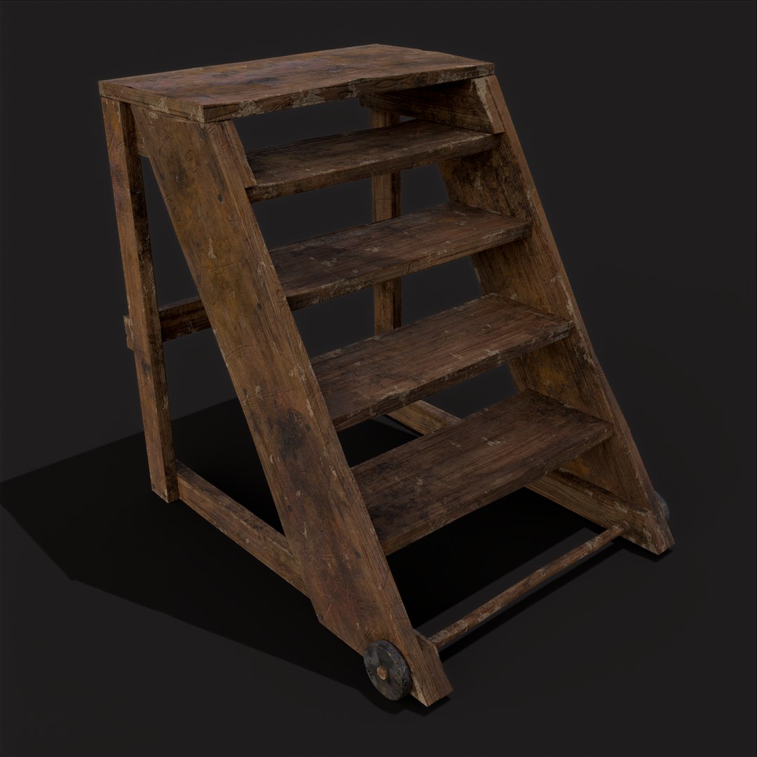 Medieval Five Step Ladder with Wheels model https://p.turbosquid.com/ts-thumb/xA/WR2UwJ/xe/19/png/1657733576/1920x1080/fit_q87/7785369d568469477449a19dcf2132d909c3fb18/19.jpg