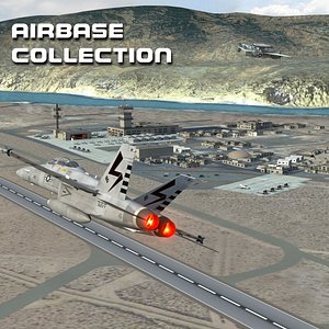 3d model military airbase
