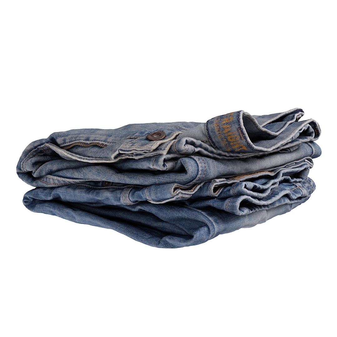 3D Model Mens Jeans Stack Folded - TurboSquid 1576763