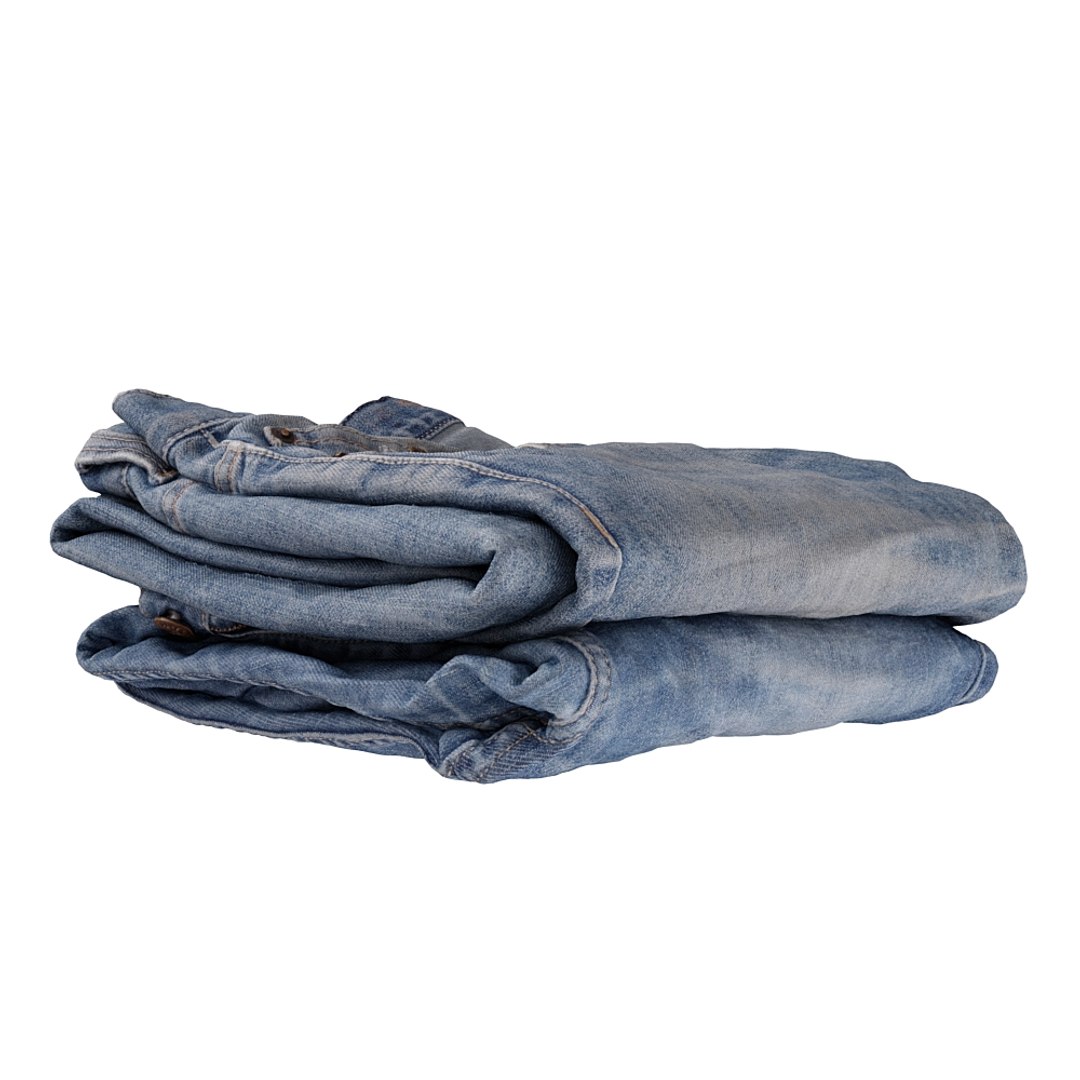 3D Model Mens Jeans Stack Folded - TurboSquid 1576763
