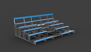 3D mobile bleacher 3D model model