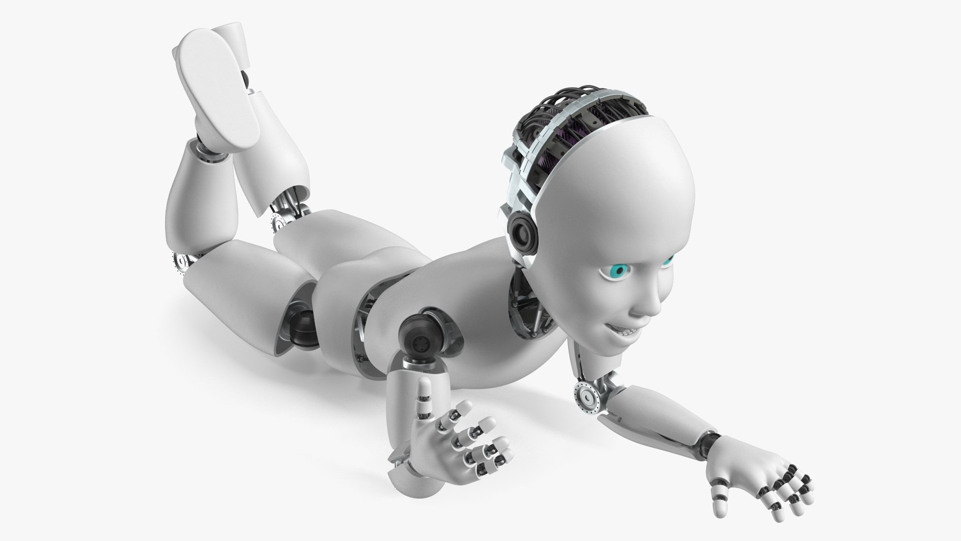 Cyborg Baby in Supine Position 3D model preview