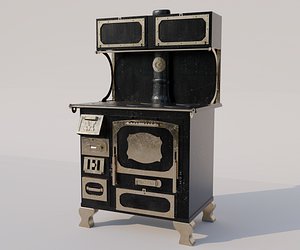 stove old 3D model