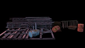 3D trash garbage model