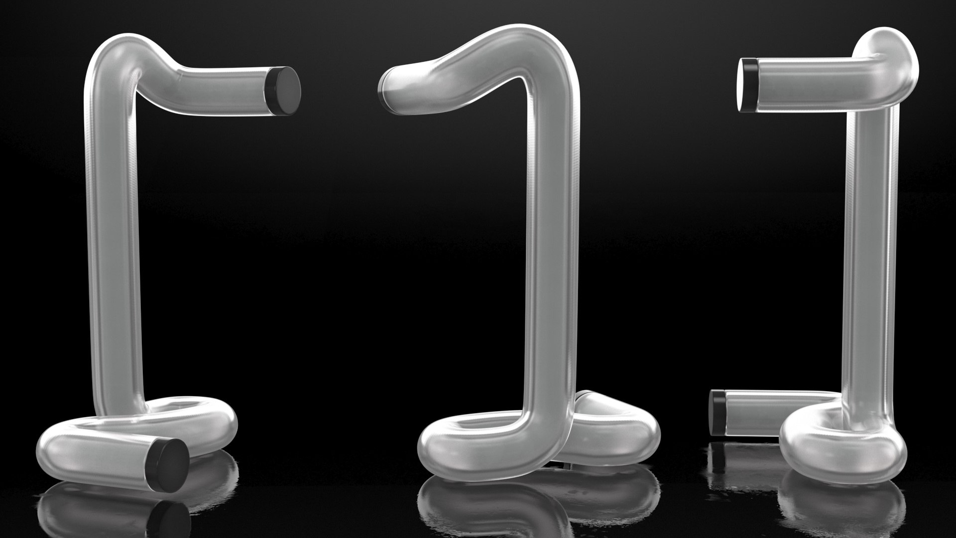 3D Neon Tube Light Number 1 - TurboSquid 1855594