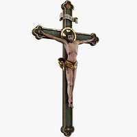 Medieval Wooden PBR Crucifix