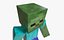 3D model Zombie Minecraft - Mixamo Animatable - Vray-Arnold