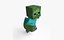 3D model Zombie Minecraft - Mixamo Animatable - Vray-Arnold