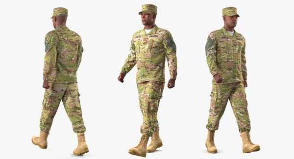 Army soldier camofluage rigged 3D model - TurboSquid 1415530