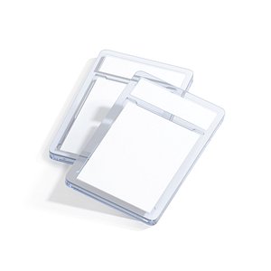 Transparent Trading Card Stack - 2 plastic collectible graded case 3D