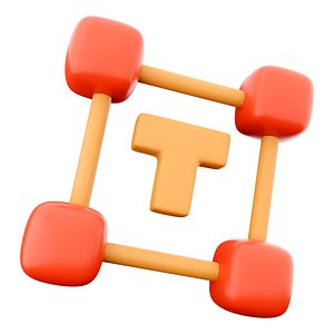 3d Add font outline icon