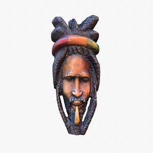 3D Legendary Bob Marley wall mask high-poly