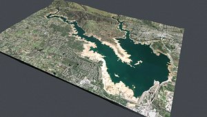 3D model Folsom Lake California USA