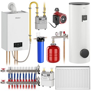 3D Home heating system kit 2