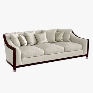 LINLEY GROSVENOR SHOW WOOD 3 SEATER SOFA