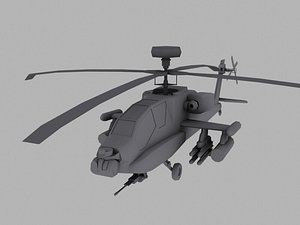 3d model apache longbow helicopter