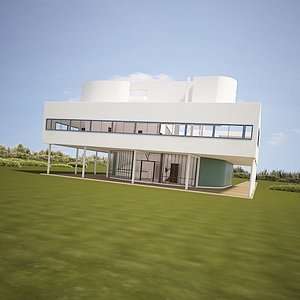 3d model villa savoye